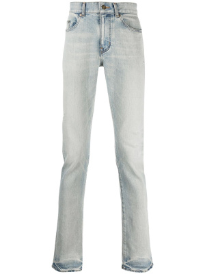 

Faded-effect straight jeans, Saint Laurent Faded-effect straight jeans