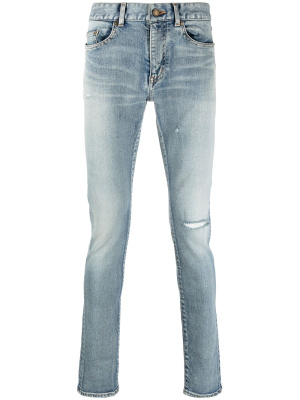 

Distressed-detail skinny-fit jeans, Saint Laurent Distressed-detail skinny-fit jeans