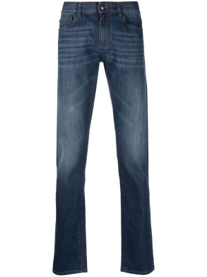 

Mid-rise straight-leg jeans, Canali Mid-rise straight-leg jeans