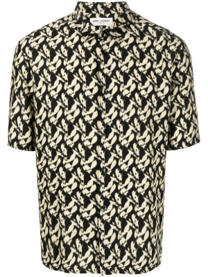 

Abstract-print cotton shirt, Saint Laurent Abstract-print cotton shirt