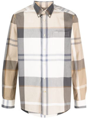 

Long-sleeve plaid cotton shirt, Barbour Long-sleeve plaid cotton shirt
