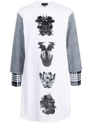 

Check-sleeves printed T-shirt, Comme Des Garçons Homme Plus Check-sleeves printed T-shirt