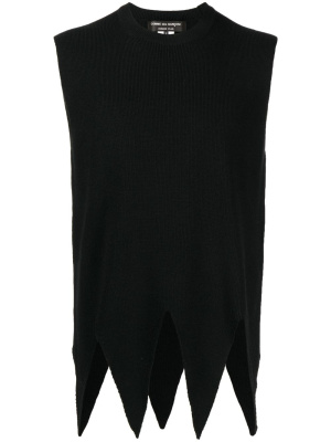 

Asymmetric-hem knitted top, Comme Des Garçons Homme Plus Asymmetric-hem knitted top