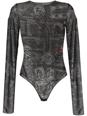 

Semi-sheer long-sleeve top, Heron Preston Semi-sheer long-sleeve top