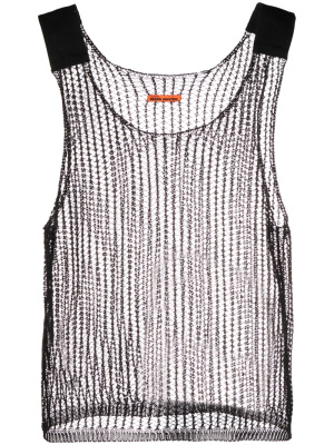 

Open-knit cotton tank top, Heron Preston Open-knit cotton tank top