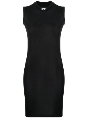 

Logo-embroidered semi-sheer minidress, Heron Preston Logo-embroidered semi-sheer minidress
