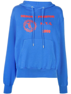 

Medieval graphic-print hoodie, Heron Preston Medieval graphic-print hoodie