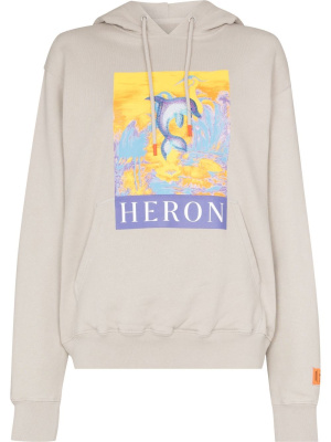 

Dolphin-print hoodie, Heron Preston Dolphin-print hoodie