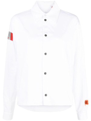 

Logo-patch cotton shirt, Heron Preston Logo-patch cotton shirt