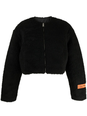 

Fleece-texture zip-up jacket, Heron Preston Fleece-texture zip-up jacket