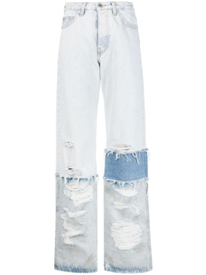 

Patchwork straight-leg jeans, Heron Preston Patchwork straight-leg jeans