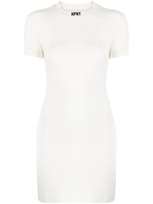 

Logo-print short-sleeve mini dress, Heron Preston Logo-print short-sleeve mini dress