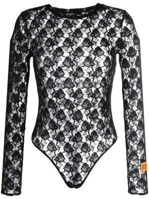 

Sheer lace bodysuit, Heron Preston Sheer lace bodysuit