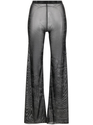 

Currency-print mesh trousers, Heron Preston Currency-print mesh trousers