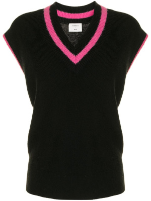 

Contrast-border knitted vest, Onefifteen Contrast-border knitted vest