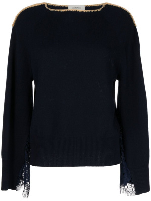 

Floral-lace detail sweatshirt, Onefifteen Floral-lace detail sweatshirt