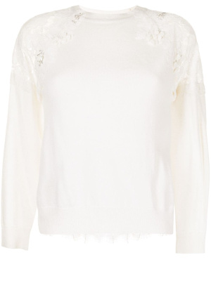 

Floral lace-panel knit top, Onefifteen Floral lace-panel knit top