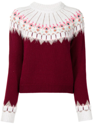 

Intarsia-knit long-sleeve jumper, Onefifteen Intarsia-knit long-sleeve jumper