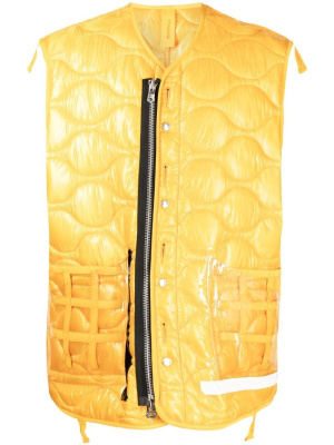 

Quilted transparent pocket gilet, Takahiromiyashita The Soloist Quilted transparent pocket gilet