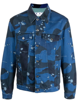 

Camouflage-print denim jacket, Off-White Camouflage-print denim jacket