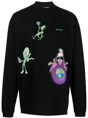 

Graphic-print long-sleeve T-shirt, Off-White Graphic-print long-sleeve T-shirt