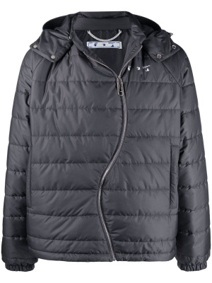 

Twist-zip logo puffer jacket, Off-White Twist-zip logo puffer jacket