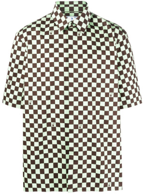 

Checkerboard-print shirt, Off-White Checkerboard-print shirt