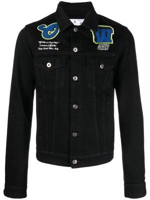 

Logo-appliqué denim jacket, Off-White Logo-appliqué denim jacket