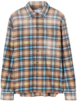 

Check-print long-sleeve shirt, Off-White Check-print long-sleeve shirt