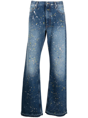 

Paint-splatter straight-leg jeans, Off-White Paint-splatter straight-leg jeans