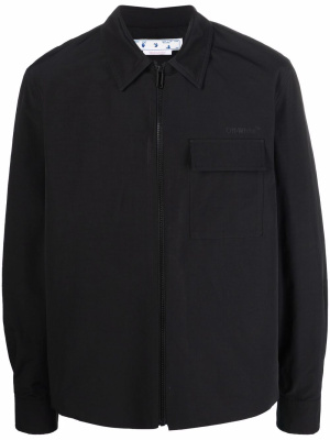 

Diag-stripe zipped shirt jacket, Off-White Diag-stripe zipped shirt jacket