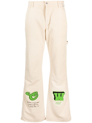 

Logo-appliqué straight-leg jeans, Off-White Logo-appliqué straight-leg jeans