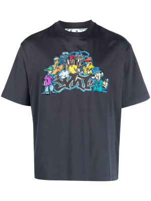 

Graffiti logo-patch T-shirt, Off-White Graffiti logo-patch T-shirt