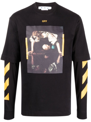 

Caravaggio painting Arrows-print top, Off-White Caravaggio painting Arrows-print top