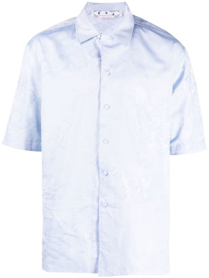 

Angel-motif jacquard short-sleeved shirt, Off-White Angel-motif jacquard short-sleeved shirt