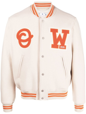 

Logo-patch varsity jacket, Off-White Logo-patch varsity jacket