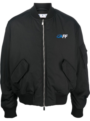 

Logo-embroidered bomber jacket, Off-White Logo-embroidered bomber jacket