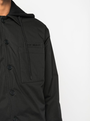 

Padded hooded overshirt, Off-White Padded hooded overshirt