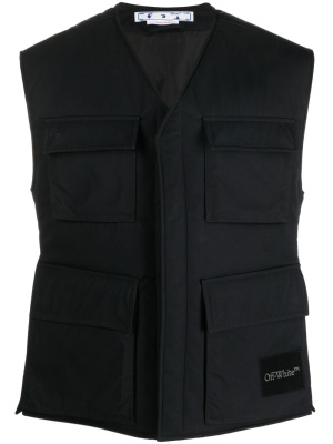 

Wave Tag padded vest, Off-White Wave Tag padded vest