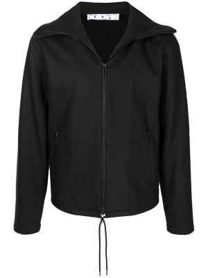 

Logo-embroidered spread-collar jacket, Off-White Logo-embroidered spread-collar jacket