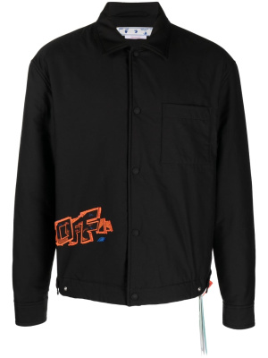 

Embroidered logo buttoned jacket, Off-White Embroidered logo buttoned jacket