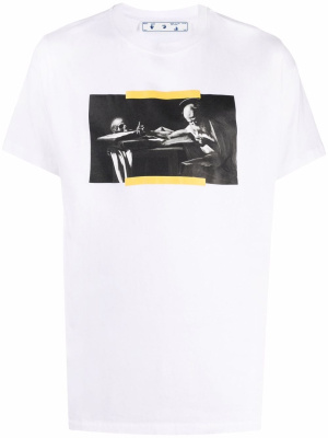 

Caravaggio painting print T-shirt, Off-White Caravaggio painting print T-shirt