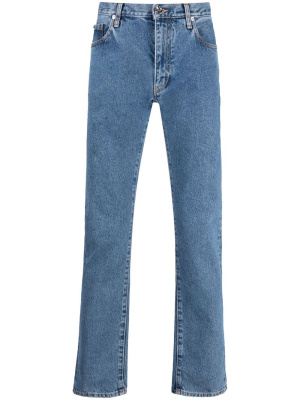 

Logo-print straight-leg jeans, Off-White Logo-print straight-leg jeans