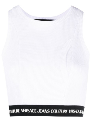 

Logo-print cropped tank top, Versace Jeans Couture Logo-print cropped tank top