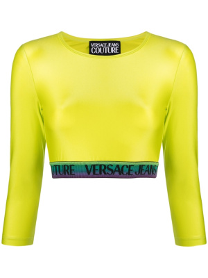 

Logo-trim detail top, Versace Jeans Couture Logo-trim detail top