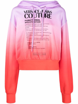 

Gradient-effect certification hoodie, Versace Jeans Couture Gradient-effect certification hoodie