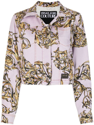

Regalia Baroque print denim jacket, Versace Jeans Couture Regalia Baroque print denim jacket