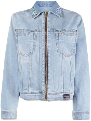 

Logo-print denim jacket, Versace Jeans Couture Logo-print denim jacket