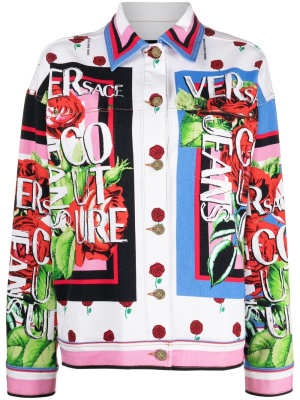 

Roses-print shirt jacket, Versace Jeans Couture Roses-print shirt jacket