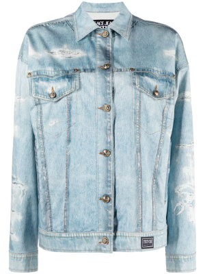 

Logo-print denim jacket, Versace Jeans Couture Logo-print denim jacket